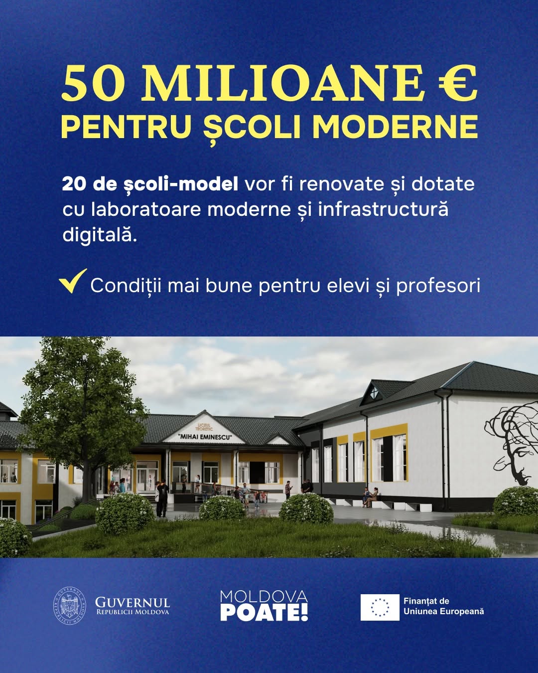douăzeci de instituții de învățământ vor beneficia de finantare