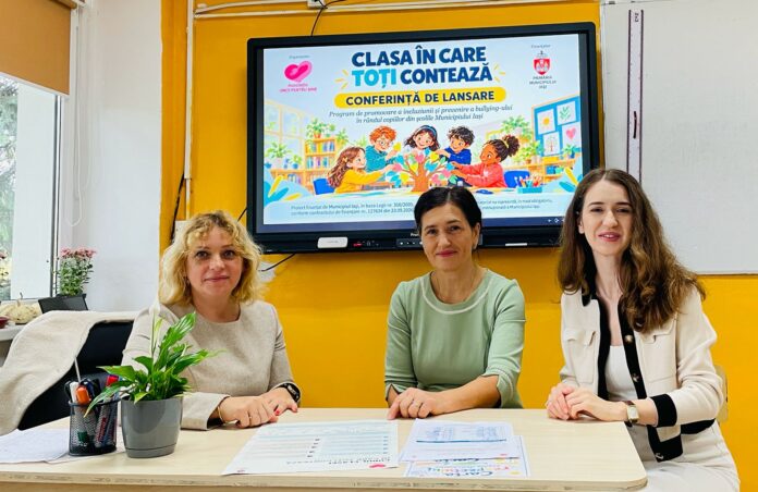 Conferința de lansare a programului de prevenire a bullying-ului „Clasa în care toți contează”, la o școală din Iași